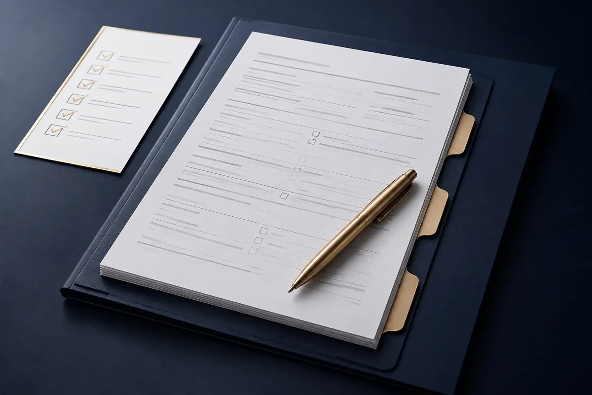 Organized forms and documents representing claim assistance