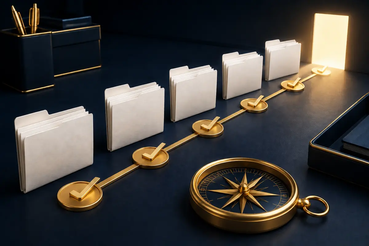Organized claim progress and follow-through process
