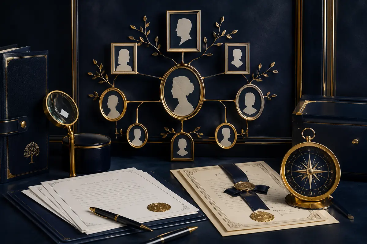 Family and estate records representing heir research